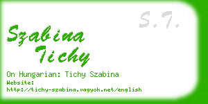 szabina tichy business card